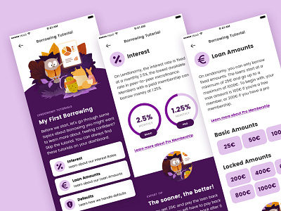 Lendonomy App Tutorials account app branding fintech lending marketing mobile onboarding startup tutorial ui ux welcome