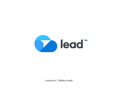 Lead Logo arrow branding cloud compass crm customers design direction lead leads logo manage ui unfold ux