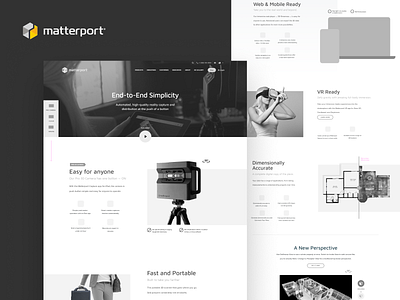 Matterport Product Wire branding camera cart design homepage logo matterport product shop ui unfold ux web website