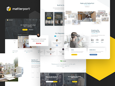 Matterport Home Concept app branding camera homepage icon logo matterport realestate ui unfold ux virtual web website wireframe
