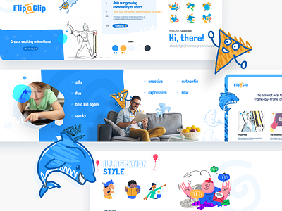 Flippaclip Stylescape art branding concept design direction draw drawing fun illustration kids logo moodboard silly stylescape treatment unfold
