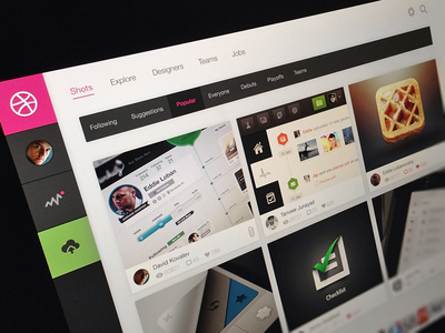 Dribbble Redesign concept dribbble fresh interface redesign social ui ux web webdesign