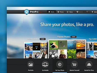 PP Concept design gallery menu photo pic popular pro recent sharing website