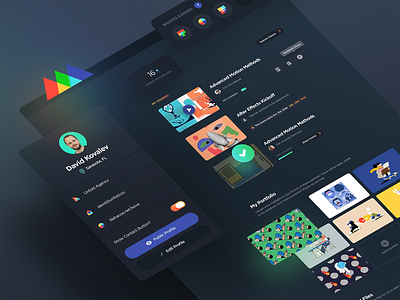 SOM Dash agency animation classes colorful courses darkmode dashboard dashboard ui kit learning player profile tutorial unfold ux video