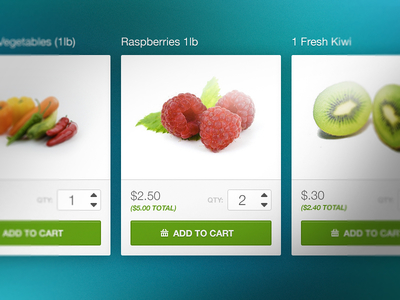 Free PSD - Cart add cart checkout free freebie fruit kiwi quantity shopping total