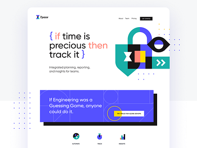 7pace web 7pace app branding clock design elements illustration logo time timer timers ui unfold ux web website