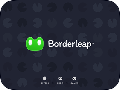 Borderleap Logo borderleap branding branding agency controller frog games gaming icon ios leap logo remote soft3d typography unfold