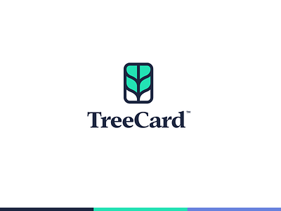 Treecard Logo 2 agency bank branch brand branding branding agency branding design card debit design green leaves logo money nature tree tree logo treecard unfold