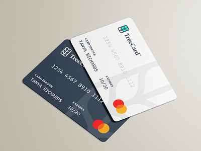 Treecard Cards bank credit card debit card design discover finanical mockup money pattern tree treecard