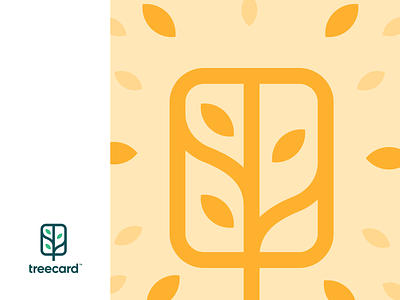 Treecard Graphic bank branding card design finance green icon illustration leaves logo tree treecard unfold