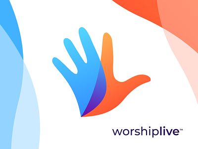 WL Logo brand branding christ christian design god hand illustration live logo unfold wave waves worship