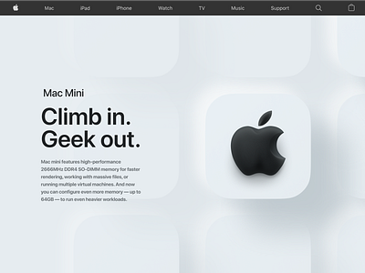 Apple Mac Mini (Concept) app apple brand computer design homepage logo mac mini ui web website