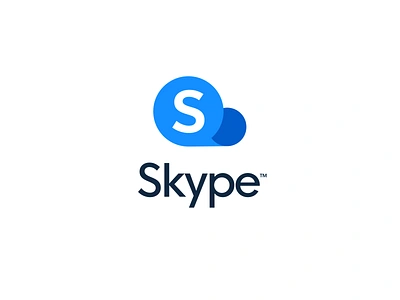 Skype Logo agency brand branding chat cloud communication design fun logo logos microsoft rebrand redesign skype unfold