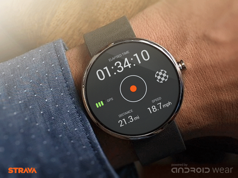 Strava Wear android app circle google moto360 os round strava watch wear