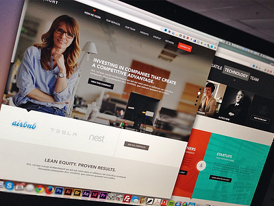 CL Home dots funding homepage landing partners sponsors startups ventures webdesign