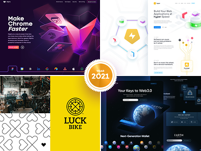 Top Shots of 2021 app branding crypto design illustration logo mightyapp new year ui unfold ux website