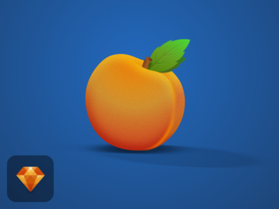 Peachy creative south cs15 freebie icon leaf peach peachy sketch stem