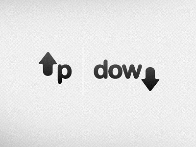 Up or Down // Negative Space arrows black concept down illusion logo negative up
