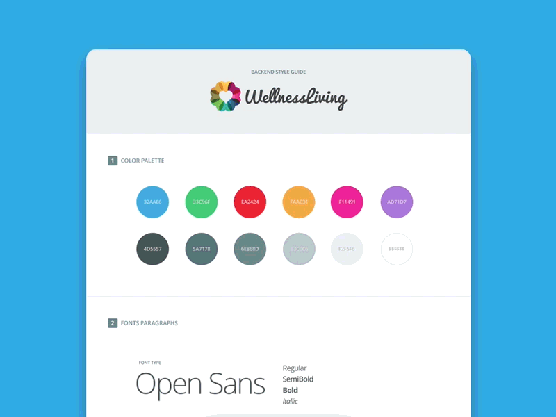 WL Backend Style Guide atmoic brand buttons colors fields forms guide icons kit palette style ui