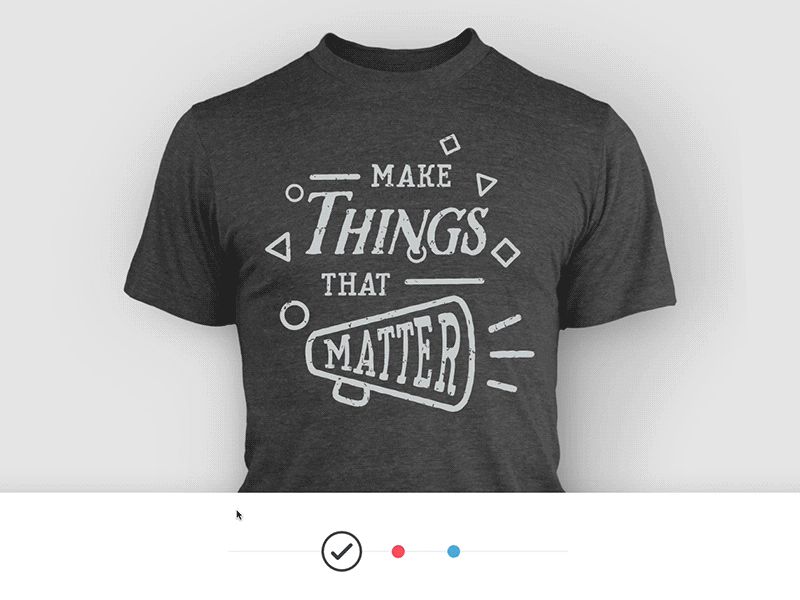 Make Things That Matter agency app atomic color lettering selector team tshirt