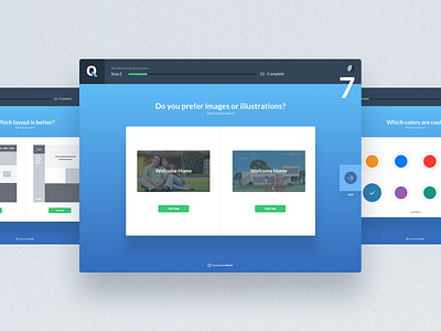 Questionnaire app branding color content form guide questionnaire style target webdeisgn