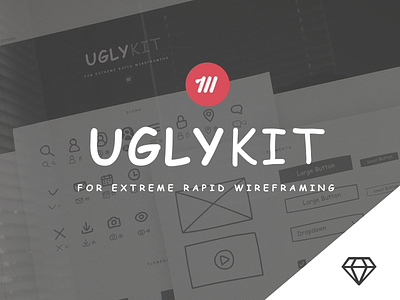 Ugly Kit [FREE] elements file free freebie icons kit sketch ugly uikit wireframe