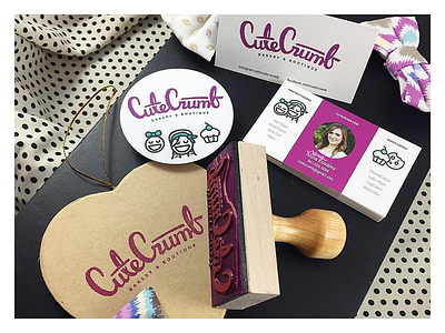 CuteCrumb Stuff accessories bakery boutique bow ties bows branding cutecrumb hair logo stamp