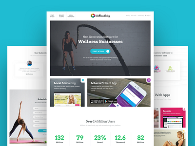 WL Homepage cms fitness homepage ui ux webapp website wellnessliving workout