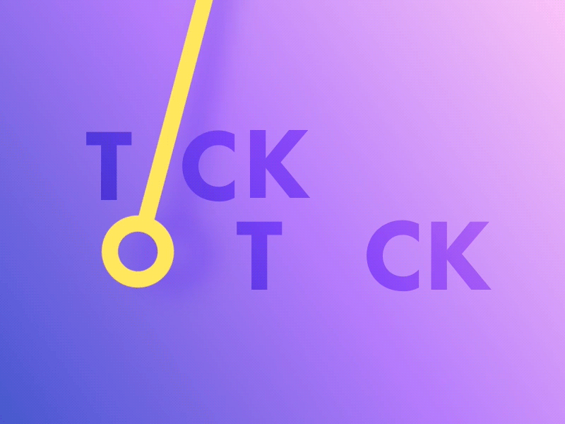 TickTock animation clock pendulum principle tick time timer tock