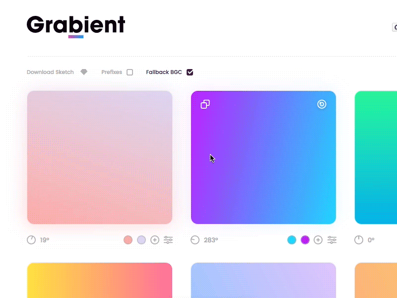 Grabient Details colorful colors copy design grabient gradients slider tool unfold