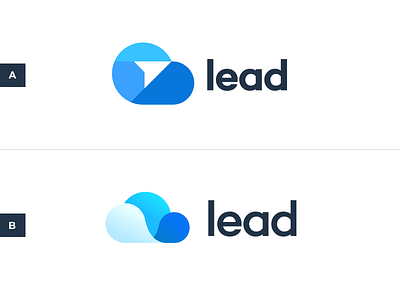Lead.com Logo arrow blue brand branding cloud crm email lead logo