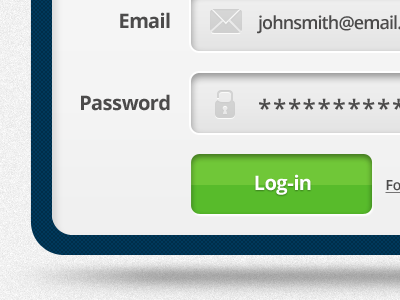PBW Login Page login signin signup email password button icon field form shadow green texture web website site design layout admin