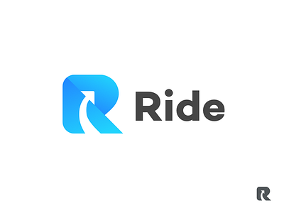 Ride Logo Process agency arrow branding concept investment journey logo money path ride unfold