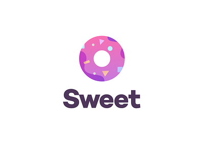 Sweet Logo Concept brand branding coin crypto donut doughnut food logo market sweet yummy
