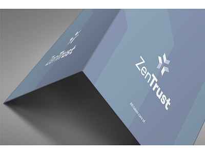 ZenTrust Mockups branding brochure colors logo mark mockup unfold zentrust