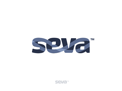 Seva Concept agency brand branding connected design lines logo seva unfold waves