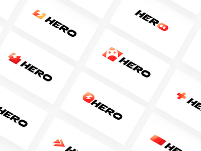 Hero Symbol Concepts brand branding gaming hero logo unfold