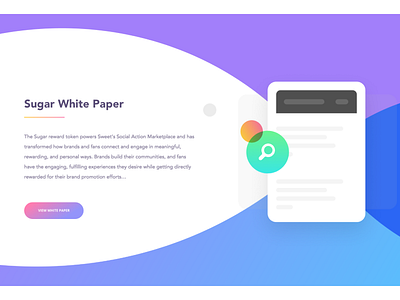Sugar.io White Paper app branding colorful crypto crypto currency cryptocoin elements ui vibrant web website white paper
