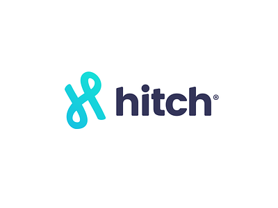 Hitch Logo app brand branding connect destination h hitch hitchhiker logo path pins travel unfold