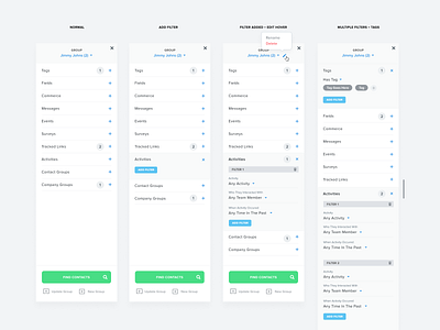 Kizen Filters & Tags button design design system details dropdown filters groups label product search settings tags ui ui ux webapp widget