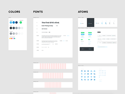Kizen Design System atoms buttons colors design system fields fonts grid guide icon logo molecules particles style guide tabs text