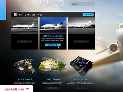 JB home aviation black blue button clean featured footer header homepage icon layout logo navigation pilot plane search services sidenav sky web design website