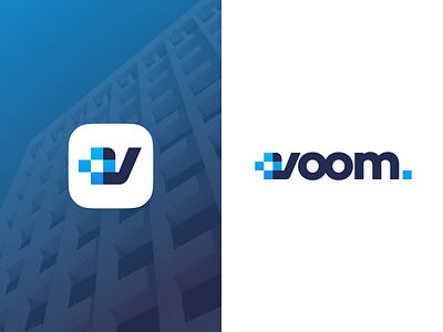 Voom Logo branding branding design belfast devices health logo medical design supplies unfold voom