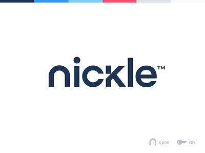 Nickle Logo brand branding door home house key logo negative negative space nickle realestate unfold