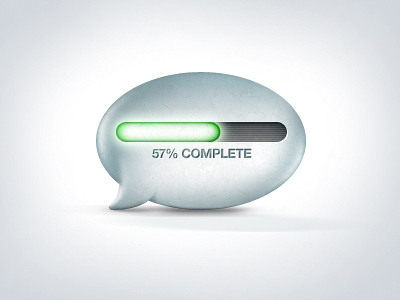 Message Sending bar bubble chat green icon message photoshop progress speak speech talk texture