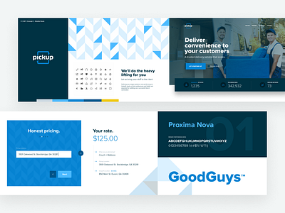 Pickup StyleScape v1 brand branding exploration form icons illustrations logo pattern pickup typography ui ux web webdesign website