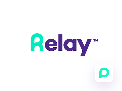 Relay Chat branding chat communication connect letter logo r relay unfold
