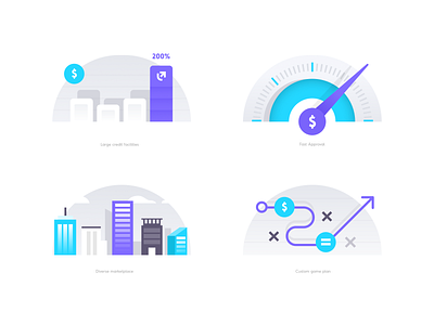 Up Illustrations agency bank buildings business chart design football funding game plan graph illustrations lending loan speedometer unfold