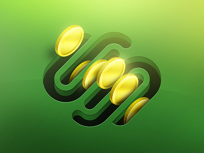 SS Bank coin contest ecommerce gold green icon illustration insert logo money photoshop pig bank s shopping slot squarespace commerce ss yellow