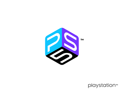 PS5 Logo agency box brand casestudy concept consule cube design fun game gaming logo nintendo playoff playstation ps5 redesign team unfold xbox